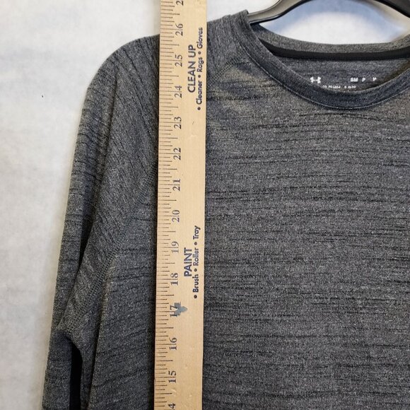 UNDER ARMOUR Heat Gear Shirts Men's S Loose Gray Long Sleeve Green Compression T - Picture 6 of 16